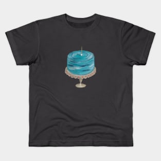 Blue Birthday Cake Kids T-Shirt